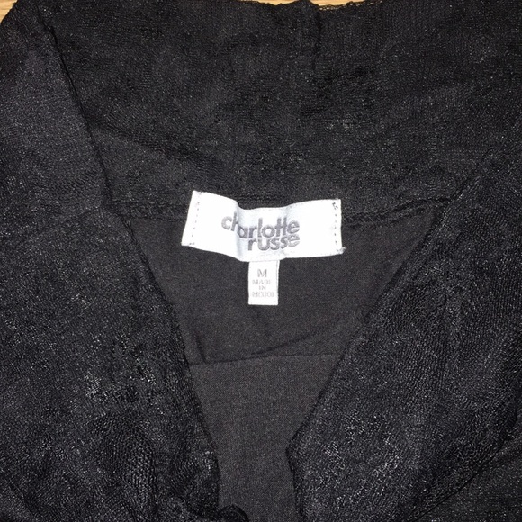 Black Charlotte Russe Lace Mini Skirt - Picture 3 of 3